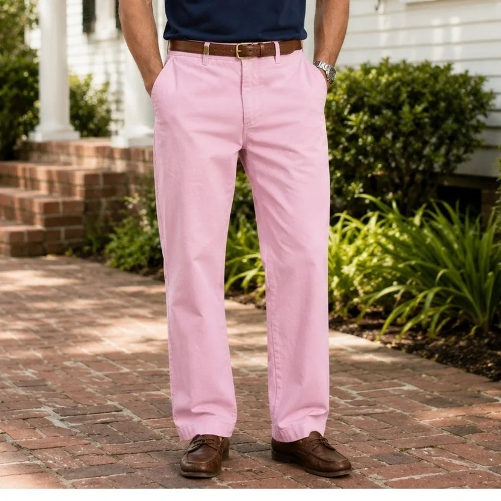 Polo Ralph Lauren Classic Fit Chino Pants Mens 34x32 Pink Cotton Twill Slacks